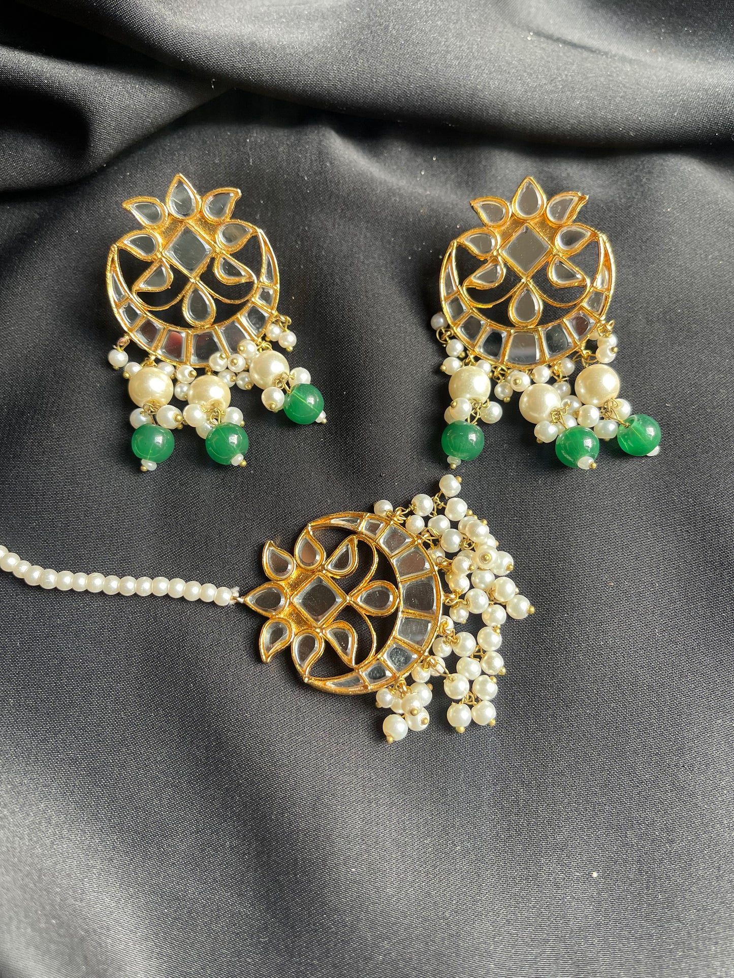 NISHAT KUNDAN SET-22KT Goldplated