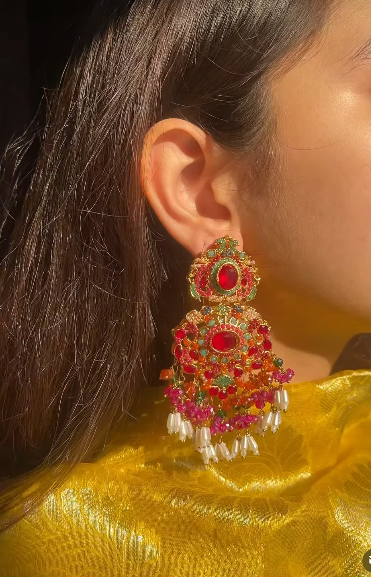 Kiran Kala Earrings-22KT Goldplated