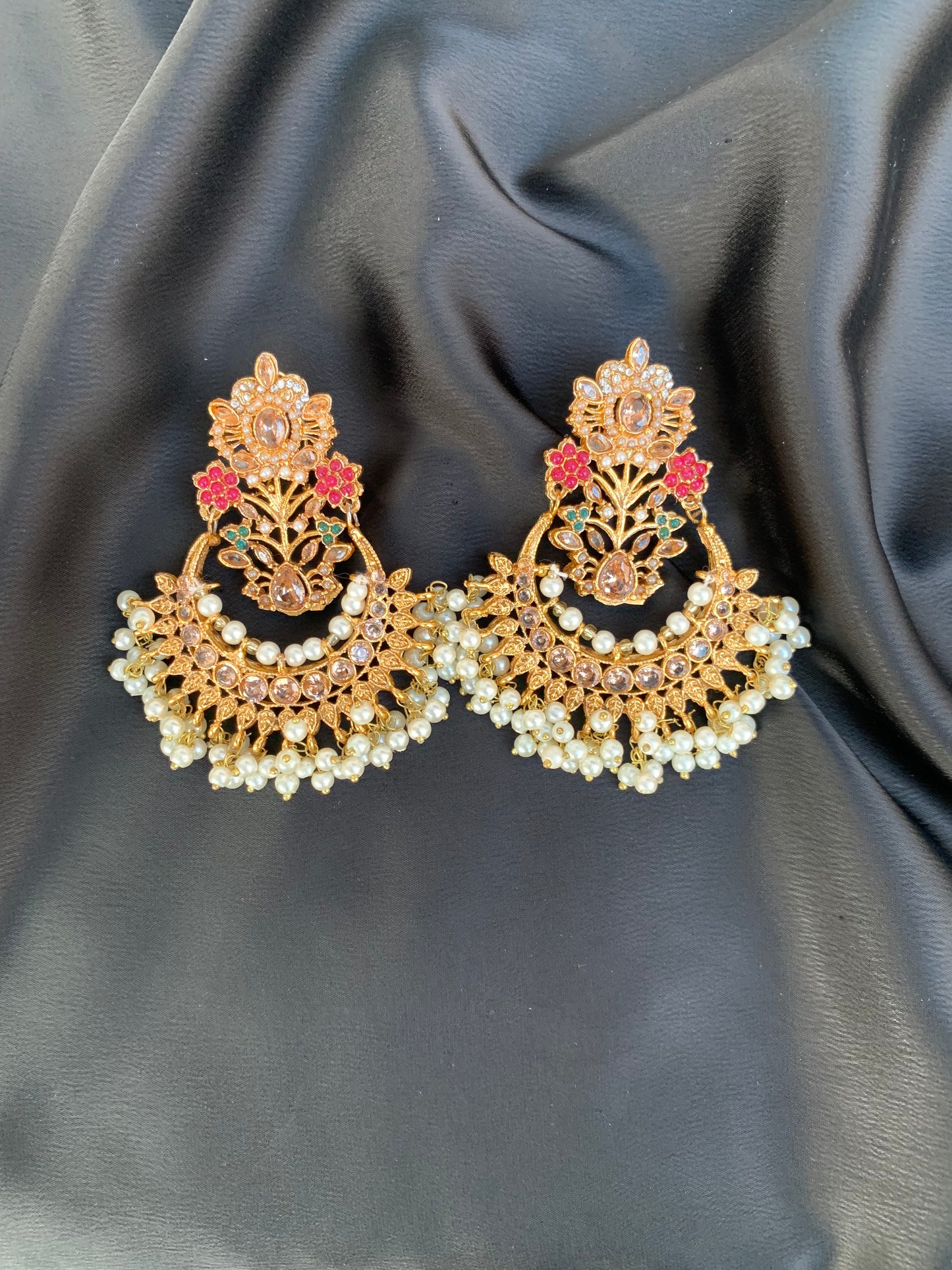Champagne Earrings-22KT Goldplated