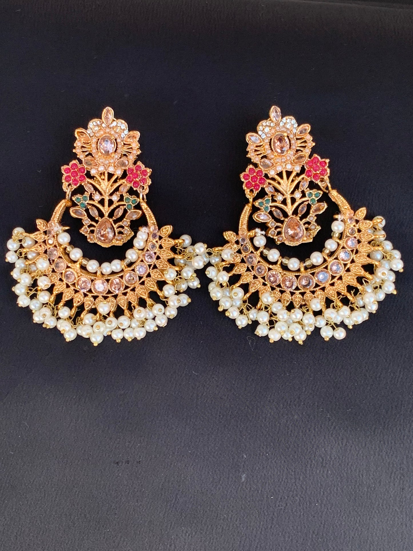 Champagne Earrings-22KT Goldplated