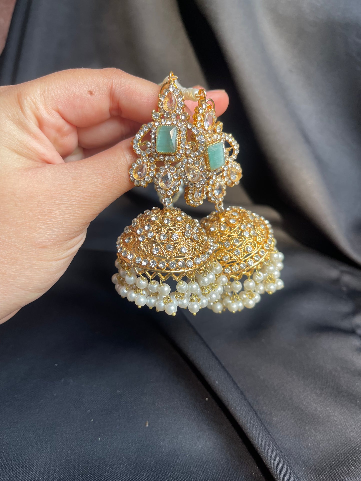 Glow Jhumkas-22KT Goldplated