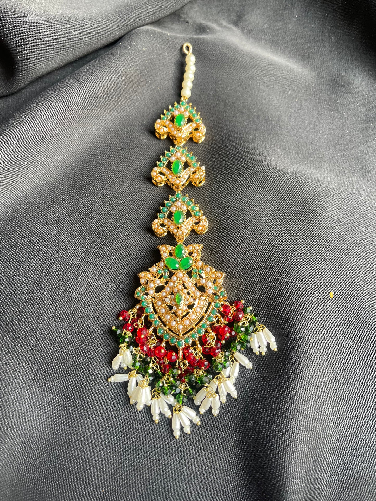 Emerald Majesty Jhumkas & Bindiya