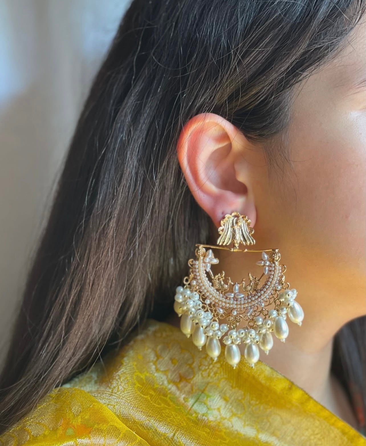 Blissful Glow Earrings-22KT Goldplated