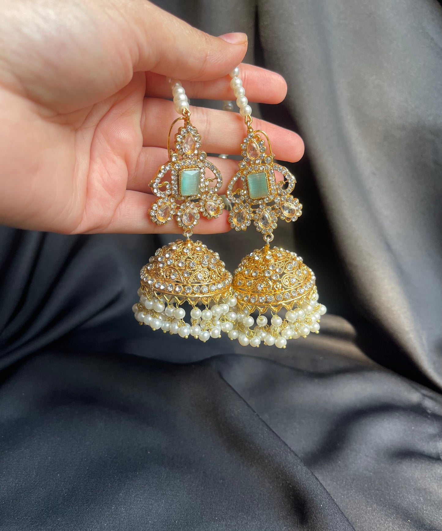 Glow Jhumkas-22KT Goldplated