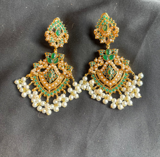 Triluxe Gold-Plated Earrings – Green