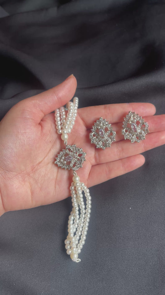 Noor Silver Choker Set – Elegance in Simplicity